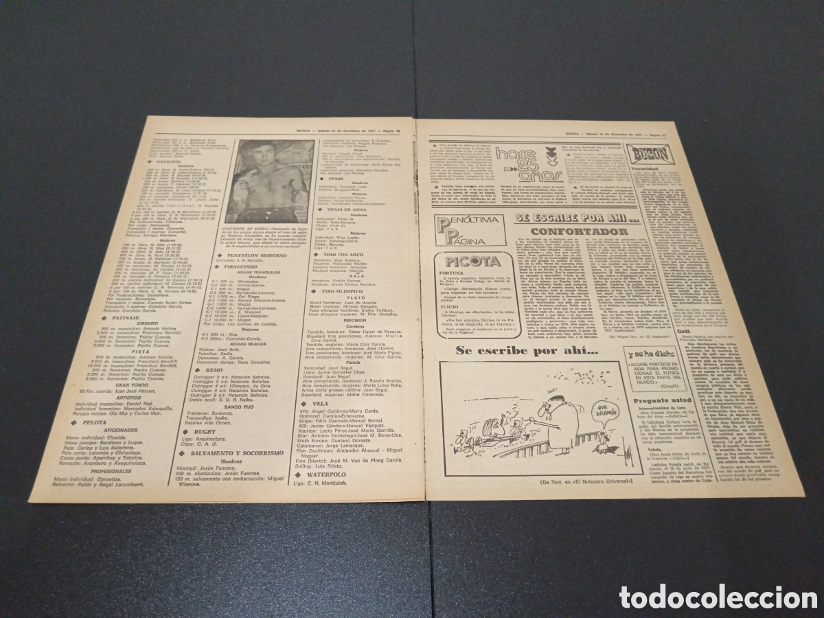 Coleccionismo deportivo: MARCA 24/12/1977 - Foto 4