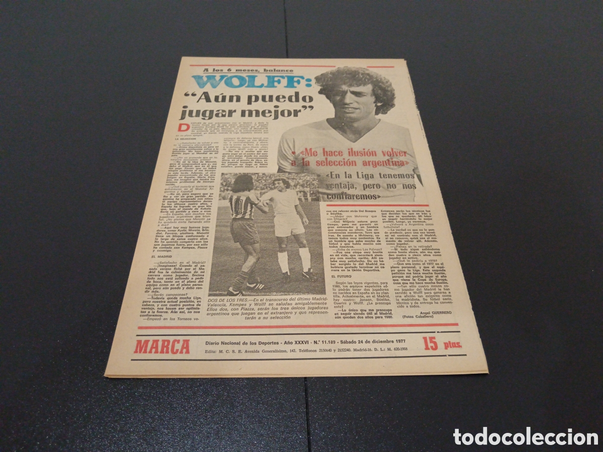 Coleccionismo deportivo: MARCA 24/12/1977 - Foto 5
