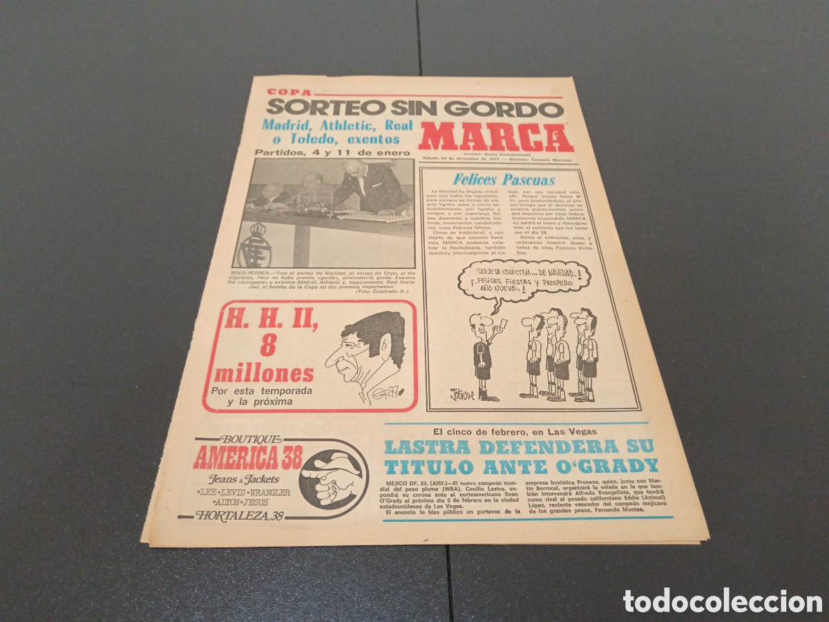 Coleccionismo deportivo: MARCA 24/12/1977 - Foto 1