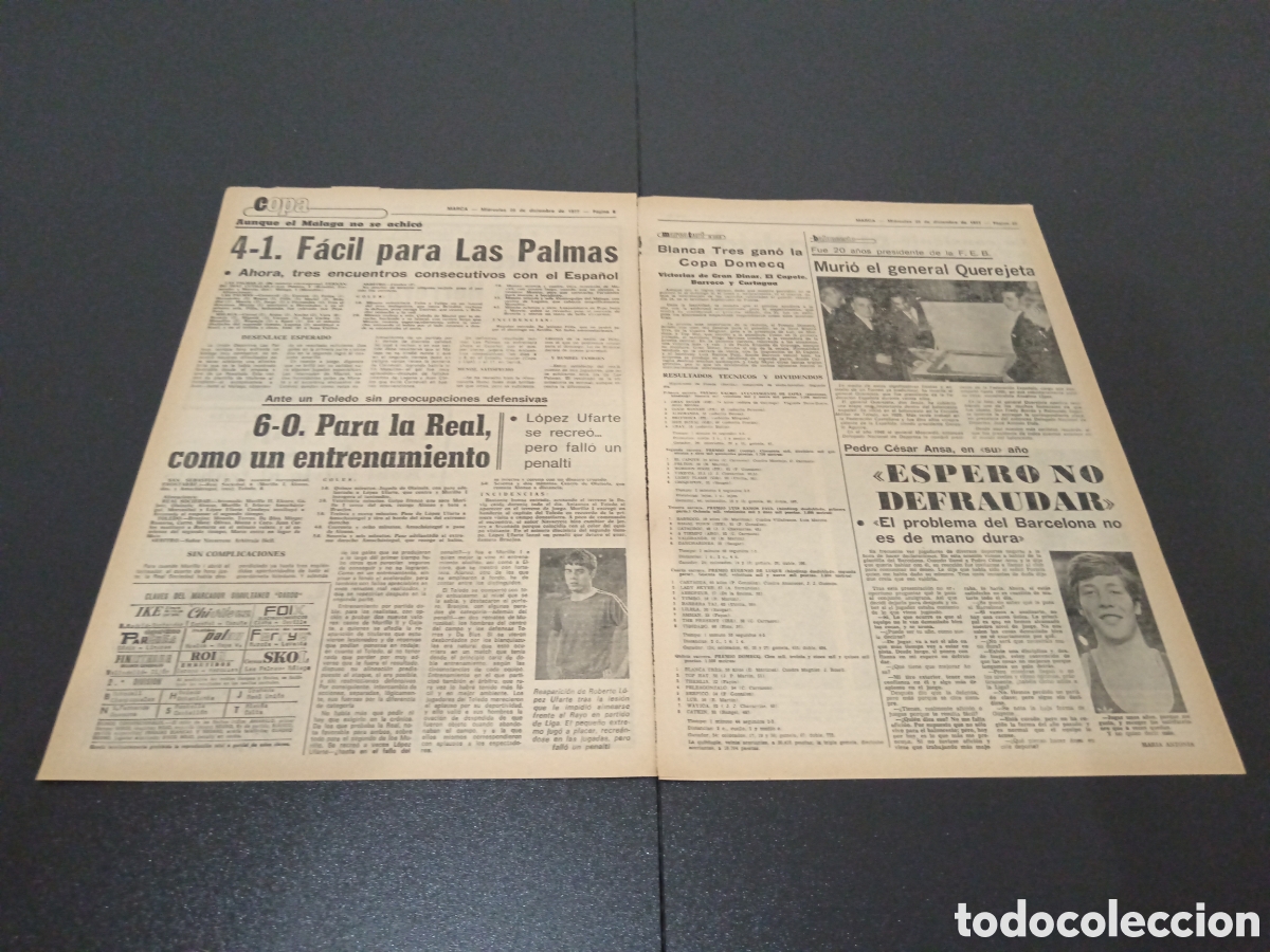 Coleccionismo deportivo: MARCA 28/12/1977 - Foto 3