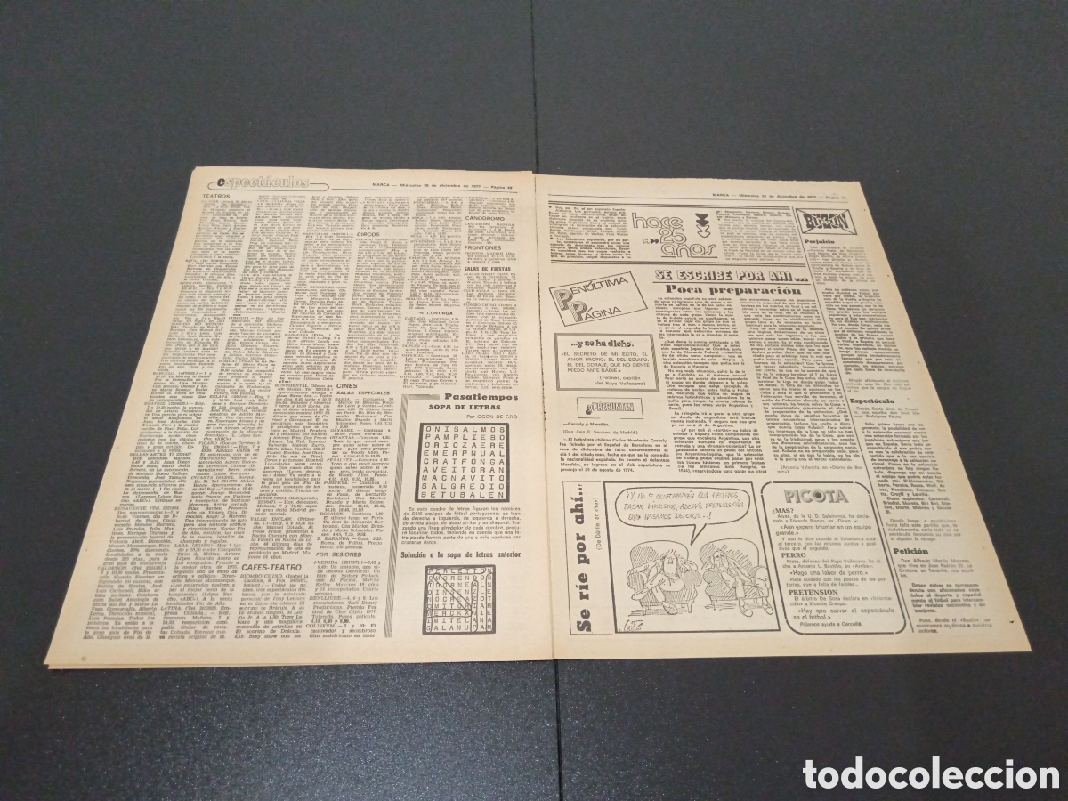 Coleccionismo deportivo: MARCA 28/12/1977 - Foto 5