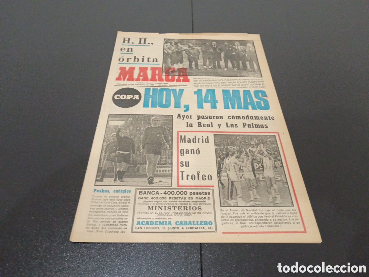 Coleccionismo deportivo: MARCA 28/12/1977 - Foto 1