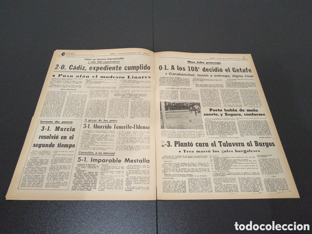 Coleccionismo deportivo: MARCA 29/12/1977 - Foto 5