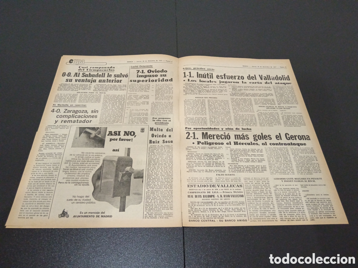Coleccionismo deportivo: MARCA 29/12/1977 - Foto 6