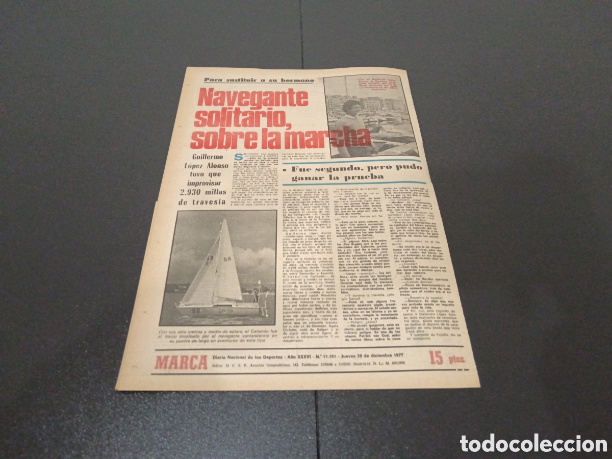 Coleccionismo deportivo: MARCA 29/12/1977 - Foto 8