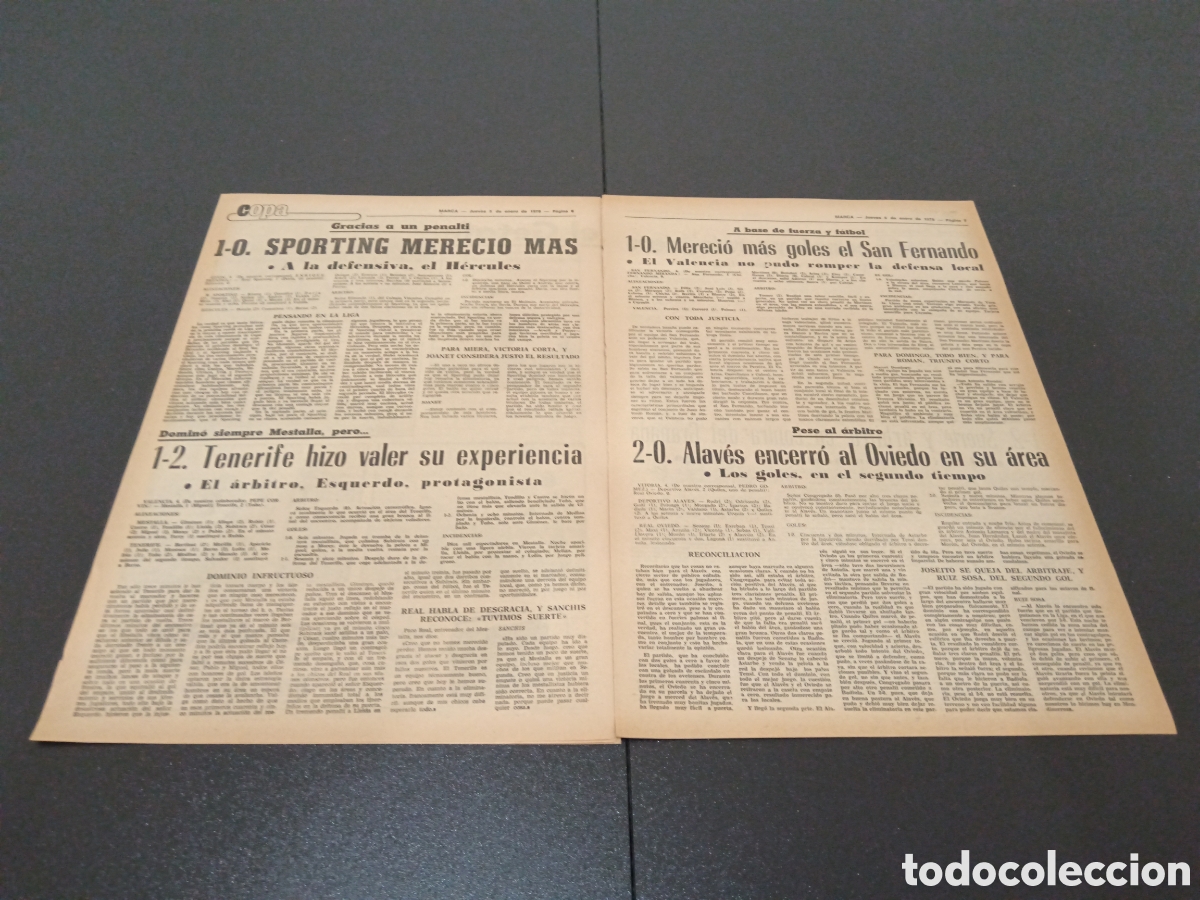 Coleccionismo deportivo: MARCA 05/01/1978 - Foto 4