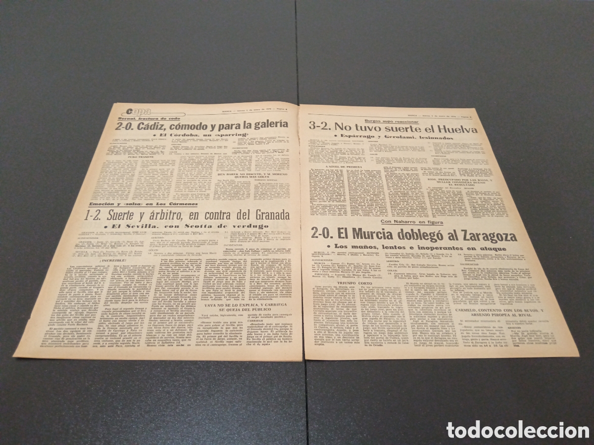 Coleccionismo deportivo: MARCA 05/01/1978 - Foto 5