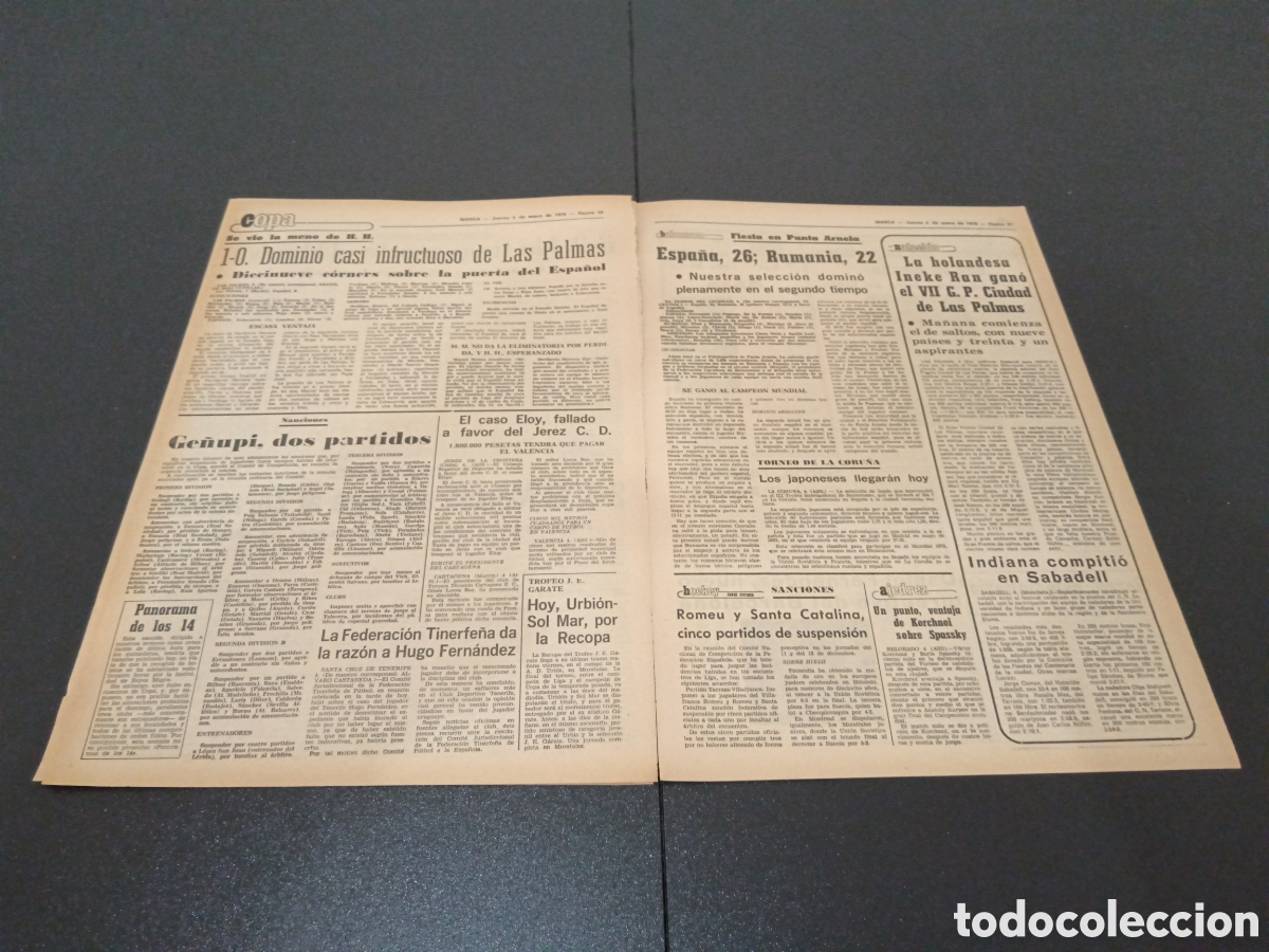 Coleccionismo deportivo: MARCA 05/01/1978 - Foto 6
