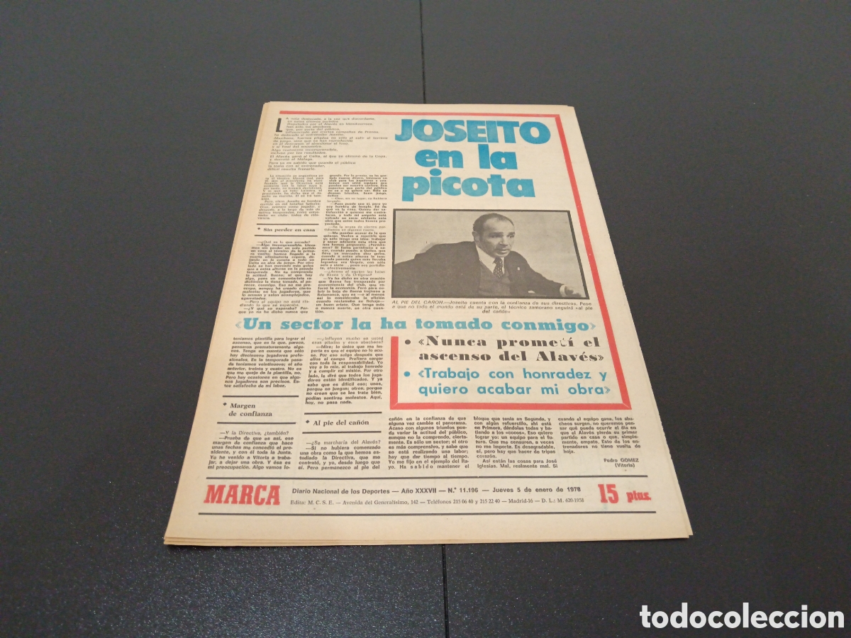Coleccionismo deportivo: MARCA 05/01/1978 - Foto 8
