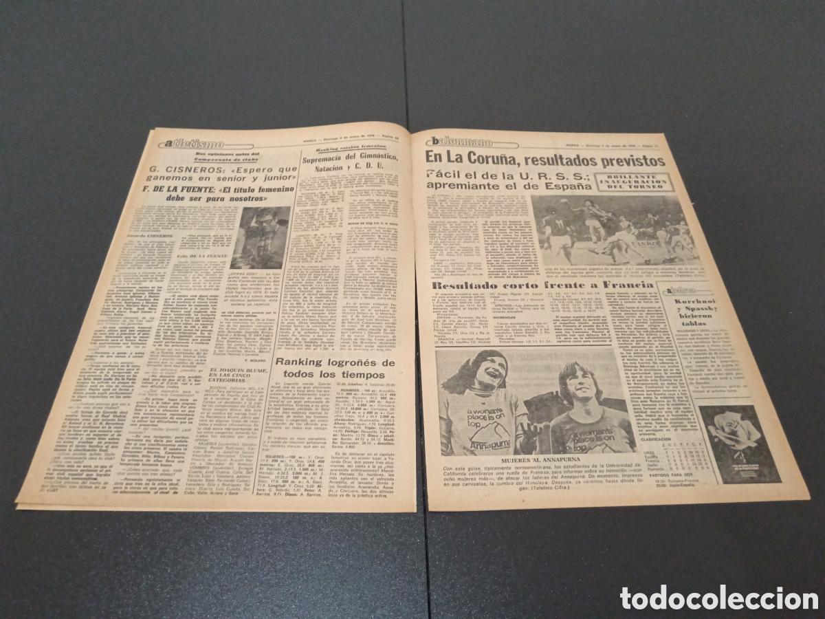 Coleccionismo deportivo: MARCA 08/01/1978 - Foto 3