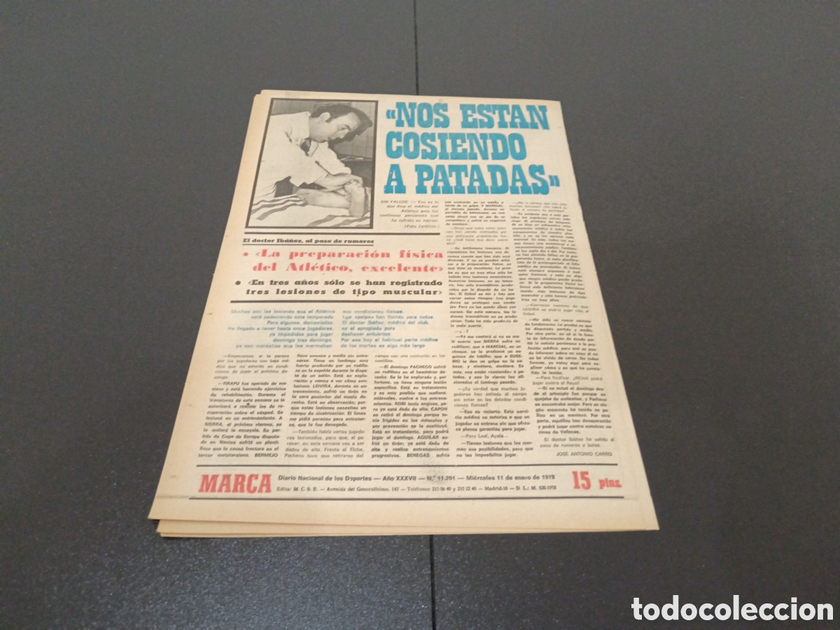 Coleccionismo deportivo: MARCA 11/01/1978 - Foto 5