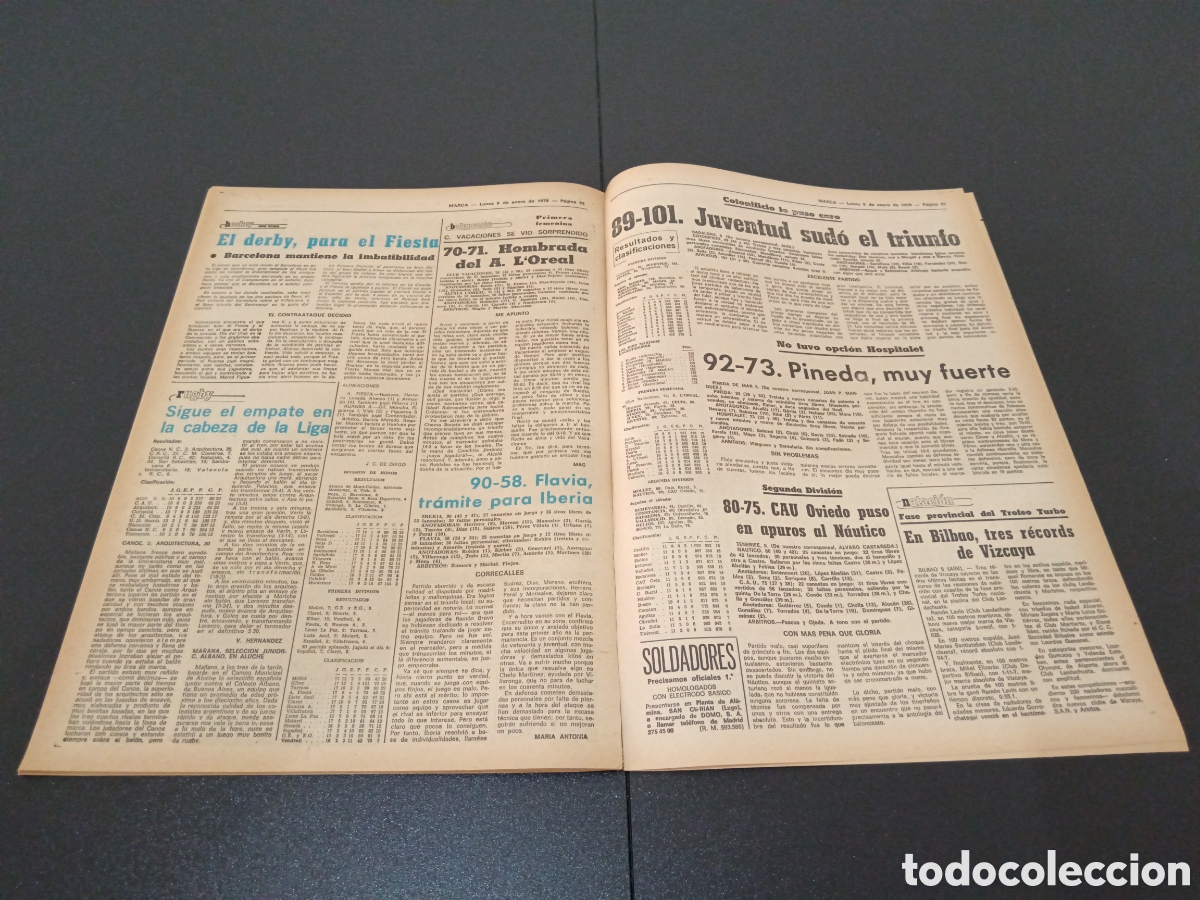 Coleccionismo deportivo: MARCA 09/01/1978 - Foto 16