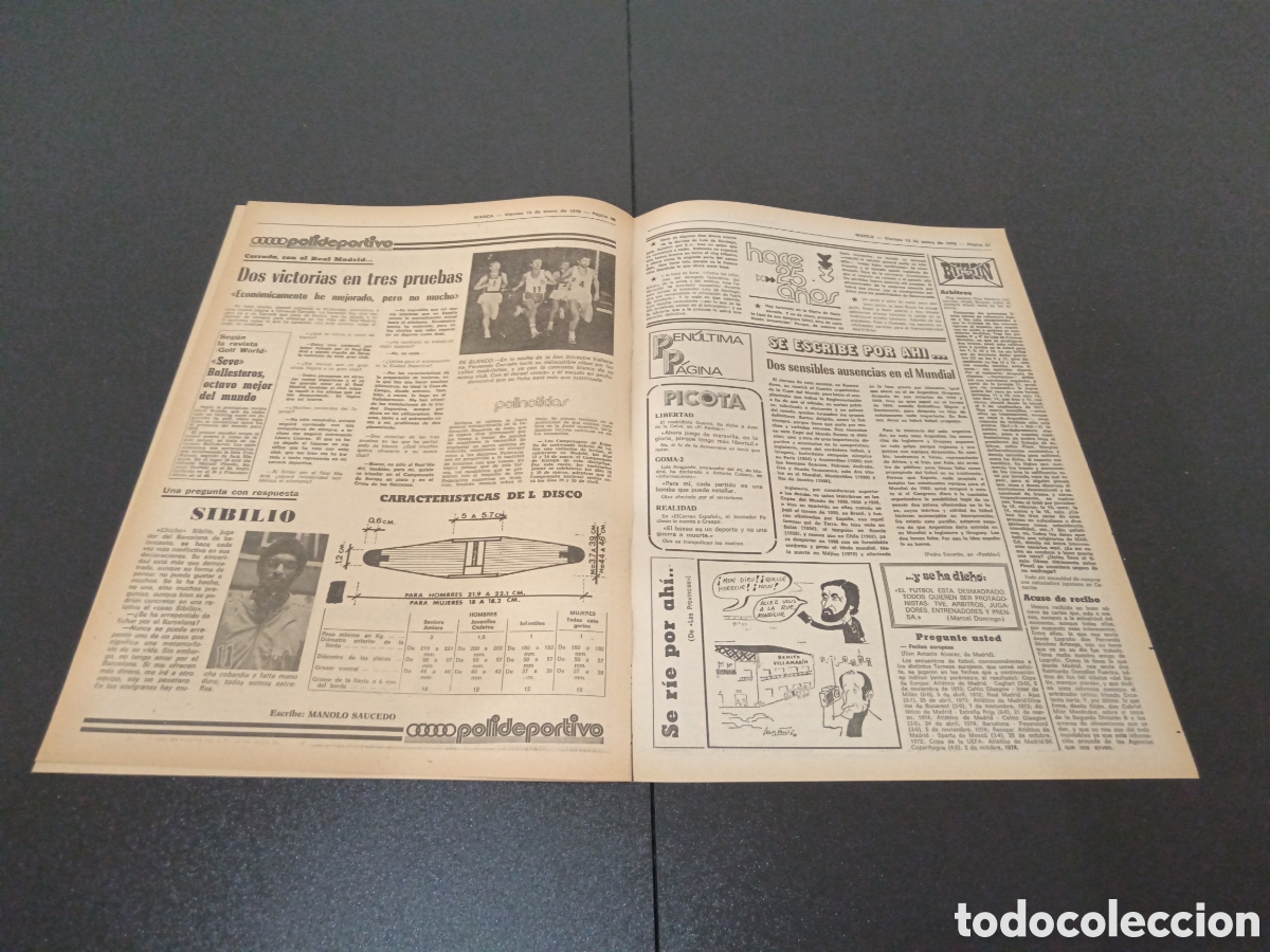Coleccionismo deportivo: MARCA 13/01/1978 - Foto 3
