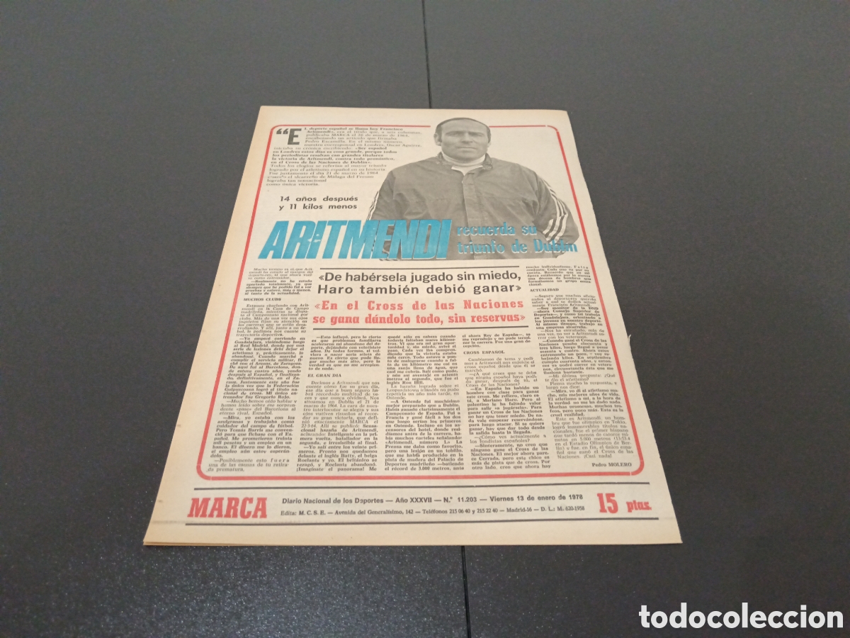 Coleccionismo deportivo: MARCA 13/01/1978 - Foto 4