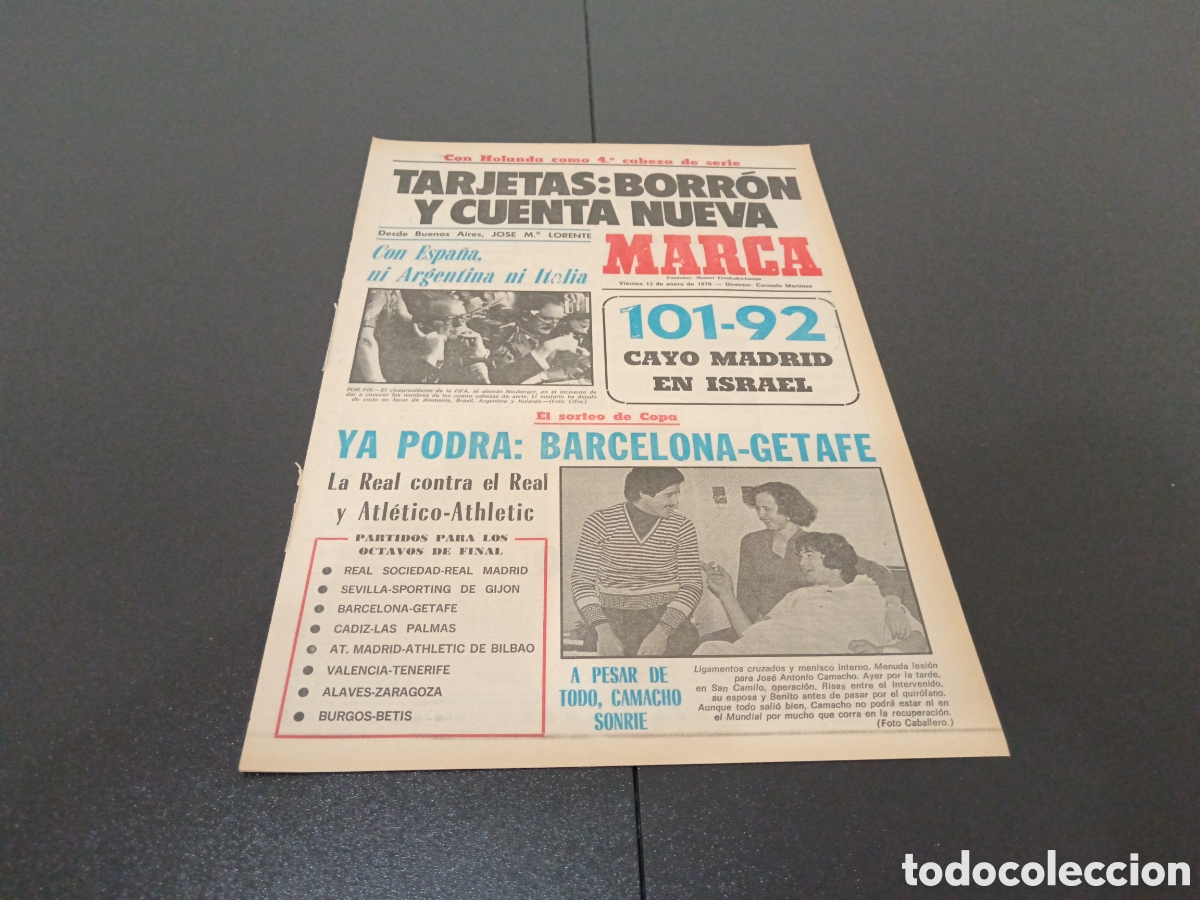 Coleccionismo deportivo: MARCA 13/01/1978 - Foto 1