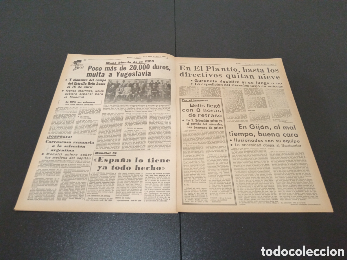Coleccionismo deportivo: MARCA 15/01/1978 - Foto 3