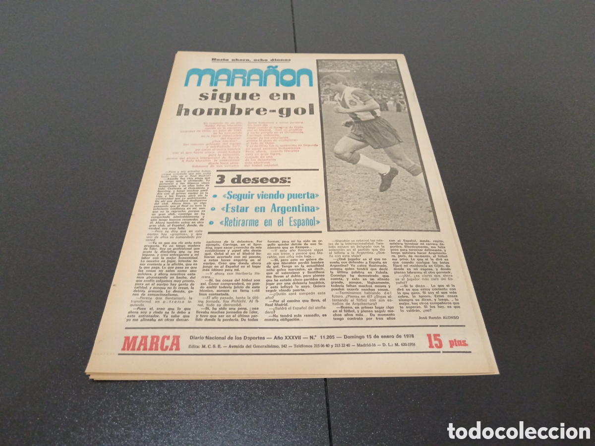 Coleccionismo deportivo: MARCA 15/01/1978 - Foto 6