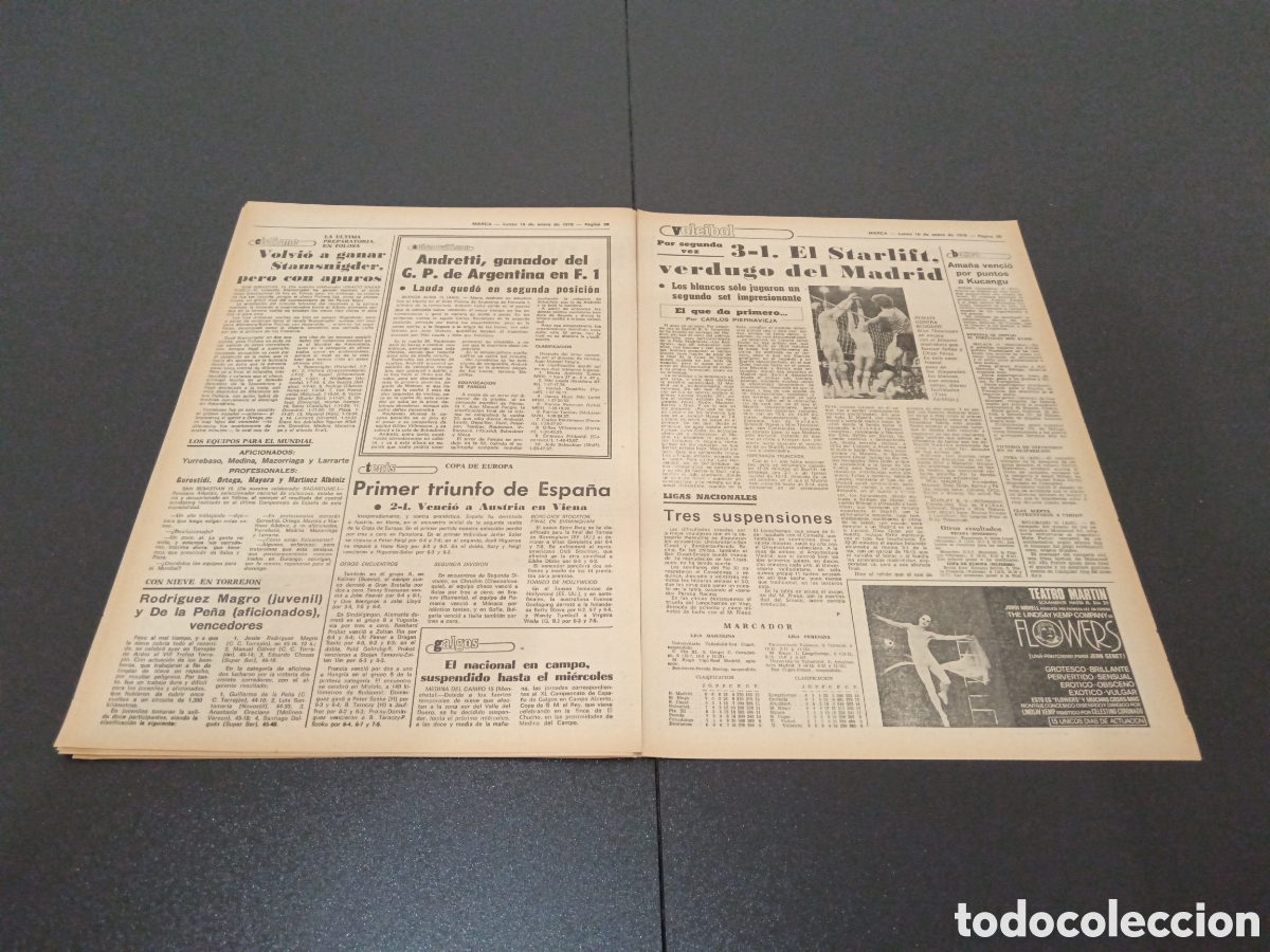 Coleccionismo deportivo: MARCA 16/01/1978 - Foto 14