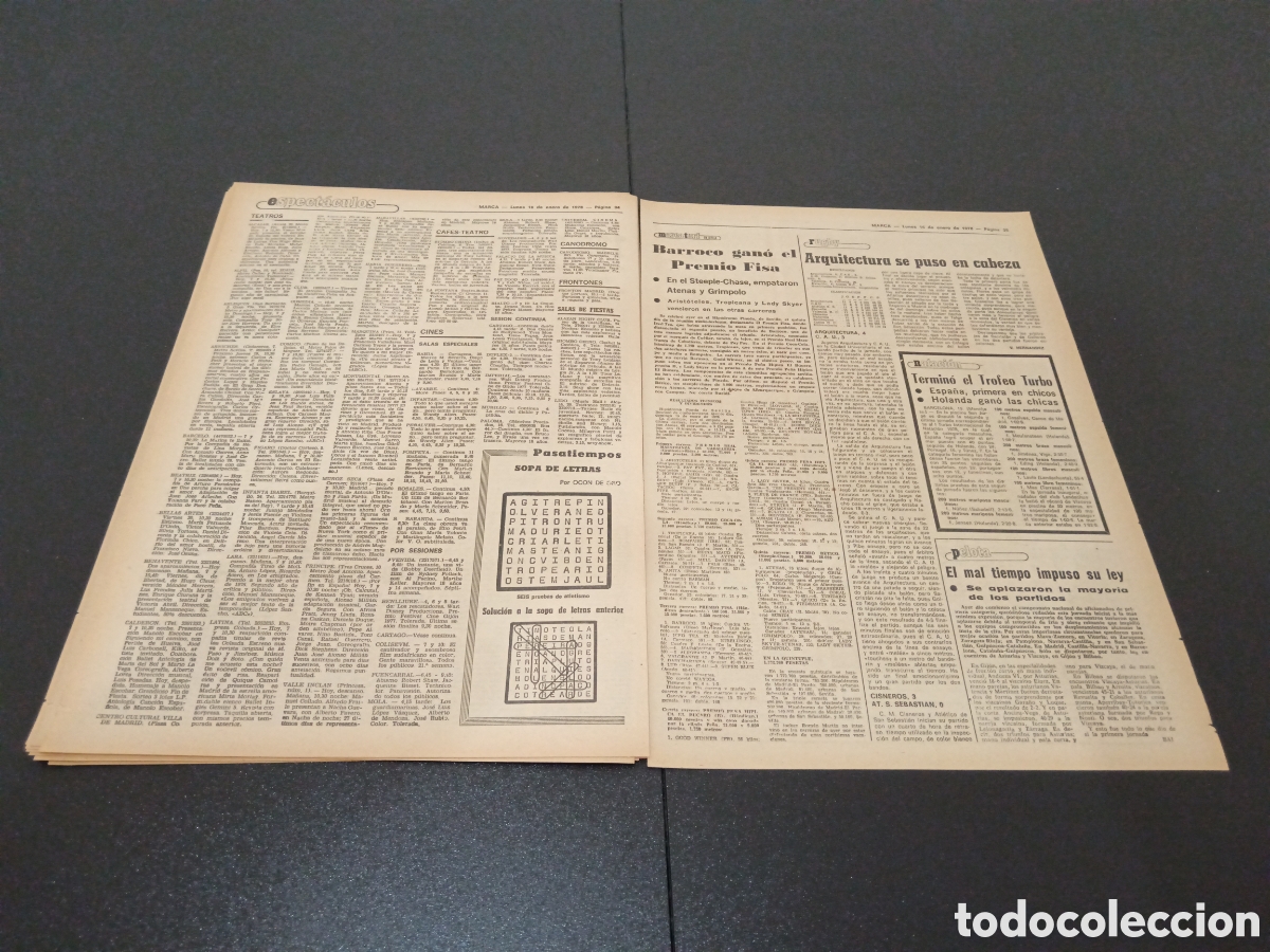 Coleccionismo deportivo: MARCA 16/01/1978 - Foto 17