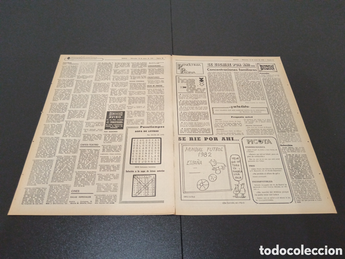 Coleccionismo deportivo: MARCA 18/01/1978 - Foto 3