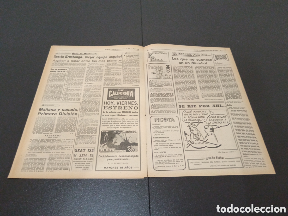 Coleccionismo deportivo: MARCA 20/01/1978 - Foto 4