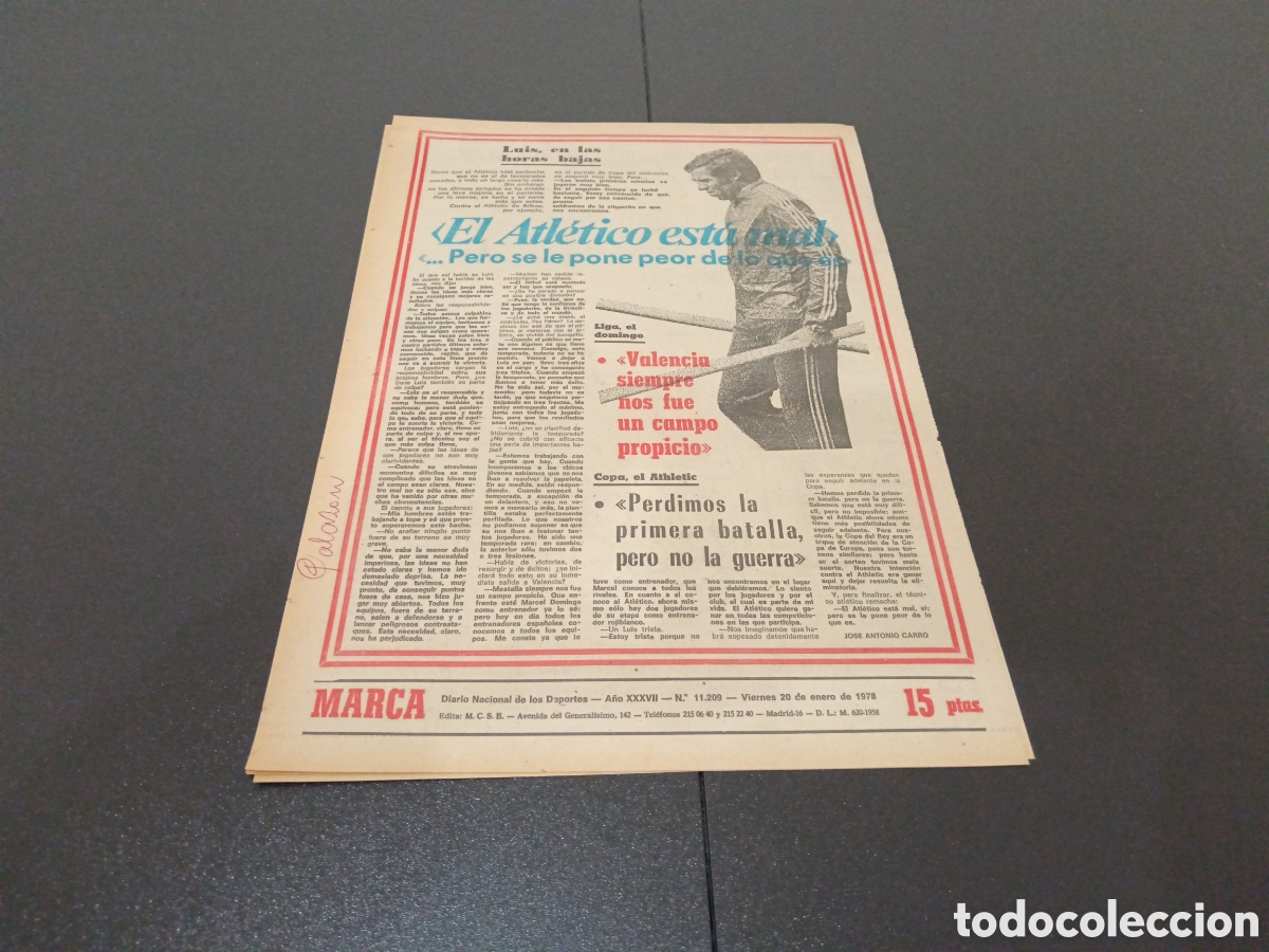 Coleccionismo deportivo: MARCA 20/01/1978 - Foto 5
