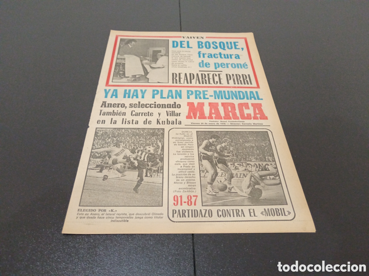 Coleccionismo deportivo: MARCA 20/01/1978 - Foto 1