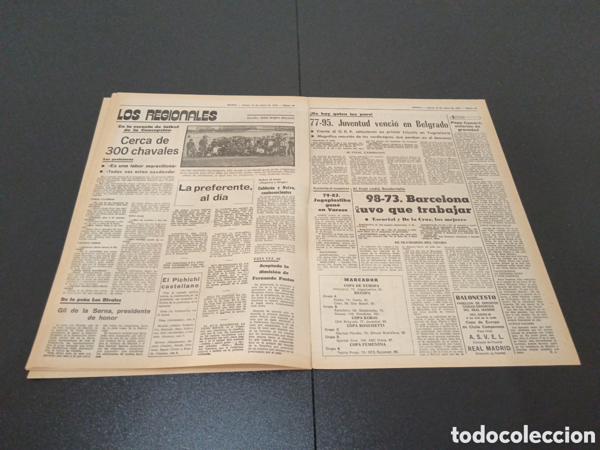 Coleccionismo deportivo: MARCA 26/01/1978 - Foto 7