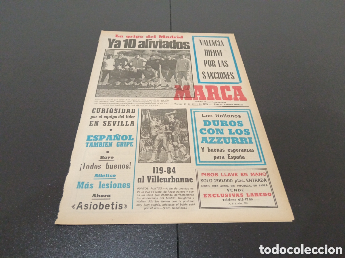 Coleccionismo deportivo: MARCA 27/01/1978 - Foto 1