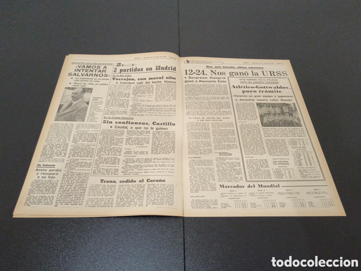 Coleccionismo deportivo: MARCA 29/01/1978 - Foto 3