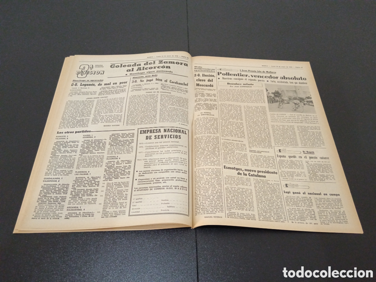 Coleccionismo deportivo: MARCA 30/01/1978 - Foto 13