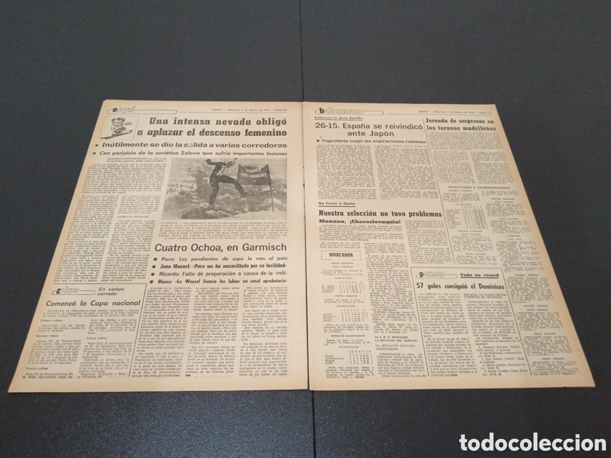 Coleccionismo deportivo: MARCA 01/02/1978 - Foto 3