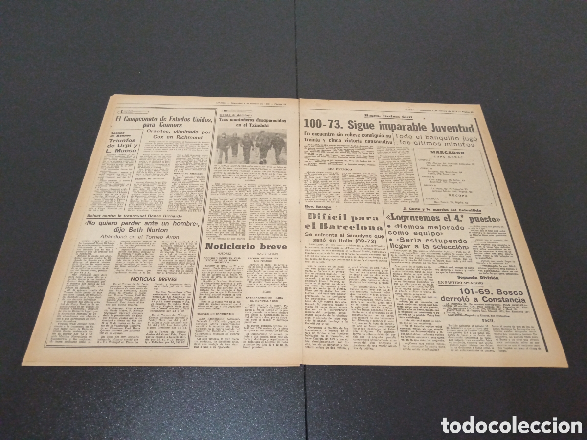 Coleccionismo deportivo: MARCA 01/02/1978 - Foto 4