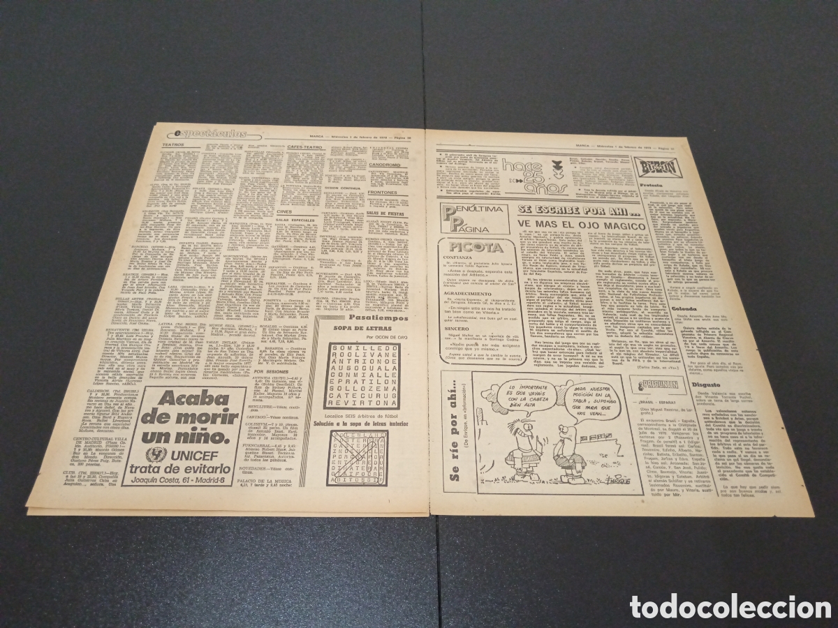 Coleccionismo deportivo: MARCA 01/02/1978 - Foto 5