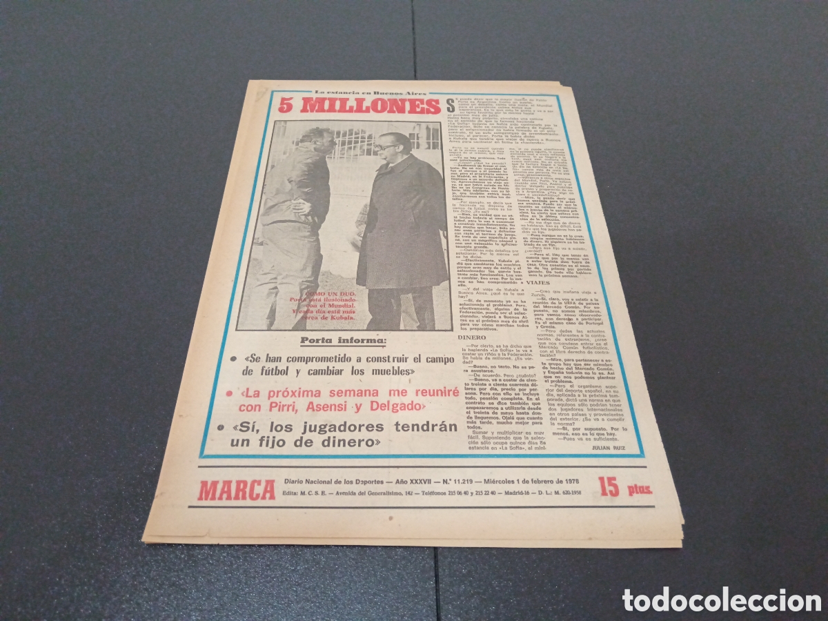 Coleccionismo deportivo: MARCA 01/02/1978 - Foto 6
