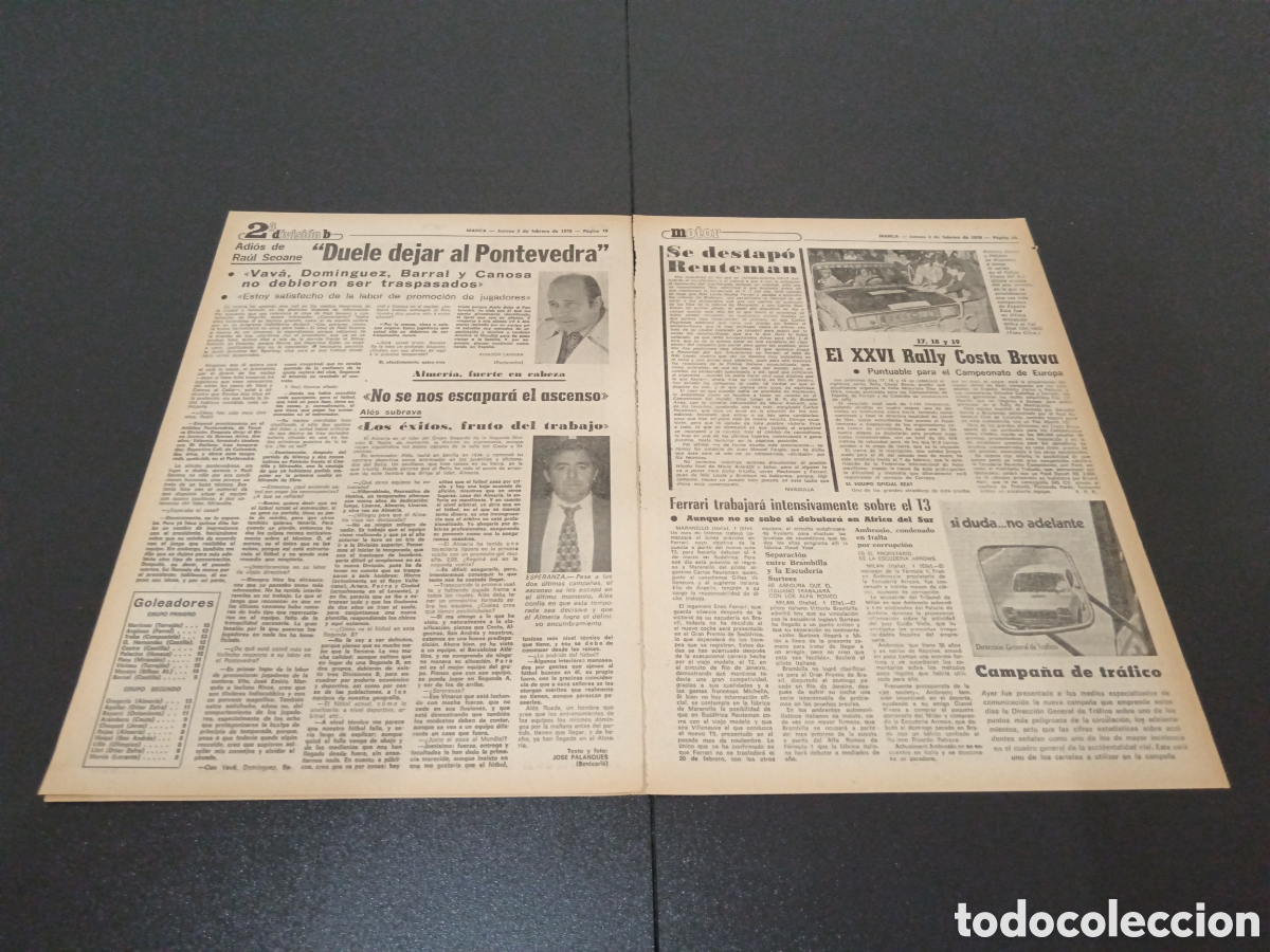 Coleccionismo deportivo: MARCA 02/02/1978 - Foto 3