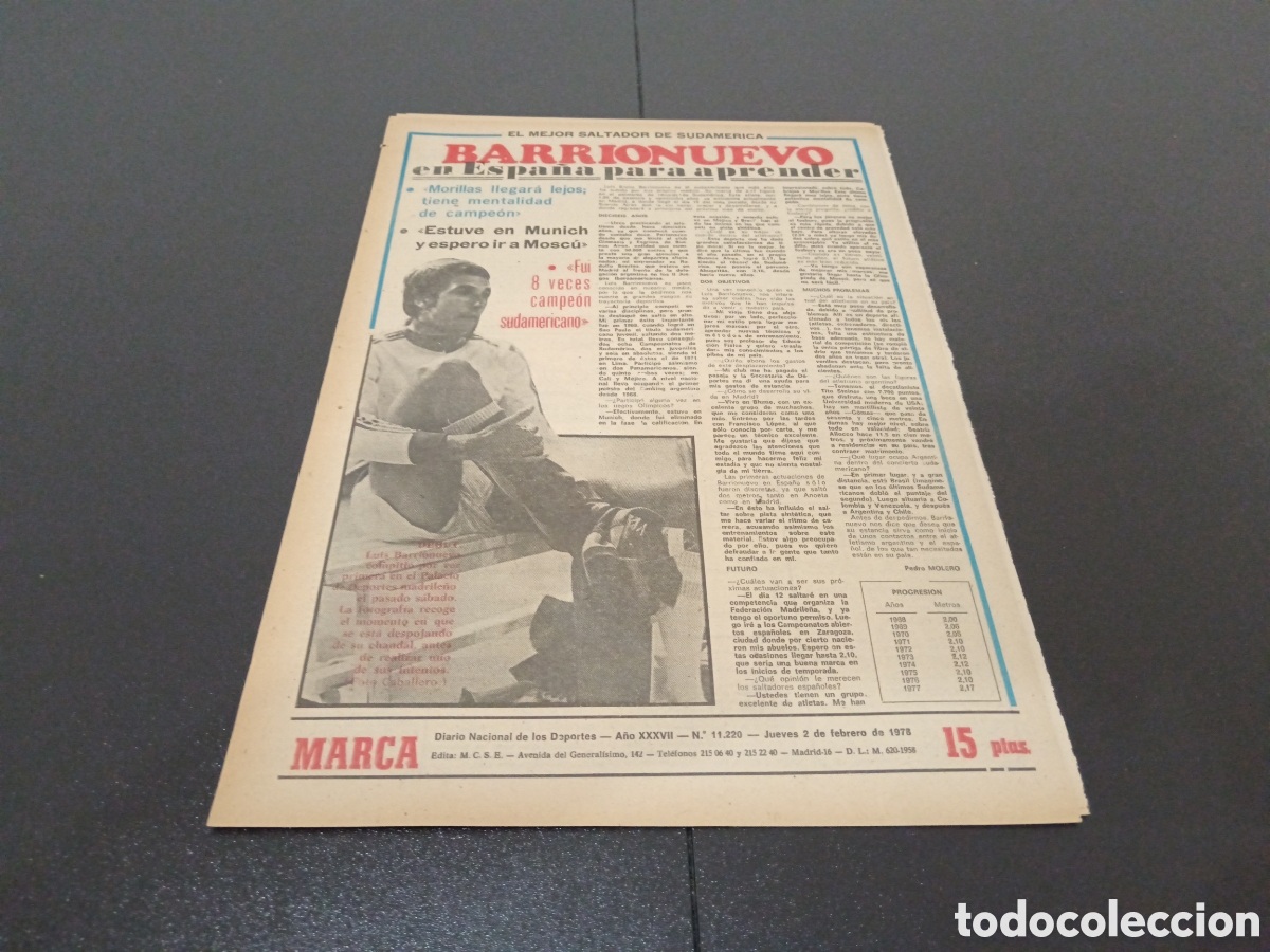 Coleccionismo deportivo: MARCA 02/02/1978 - Foto 6