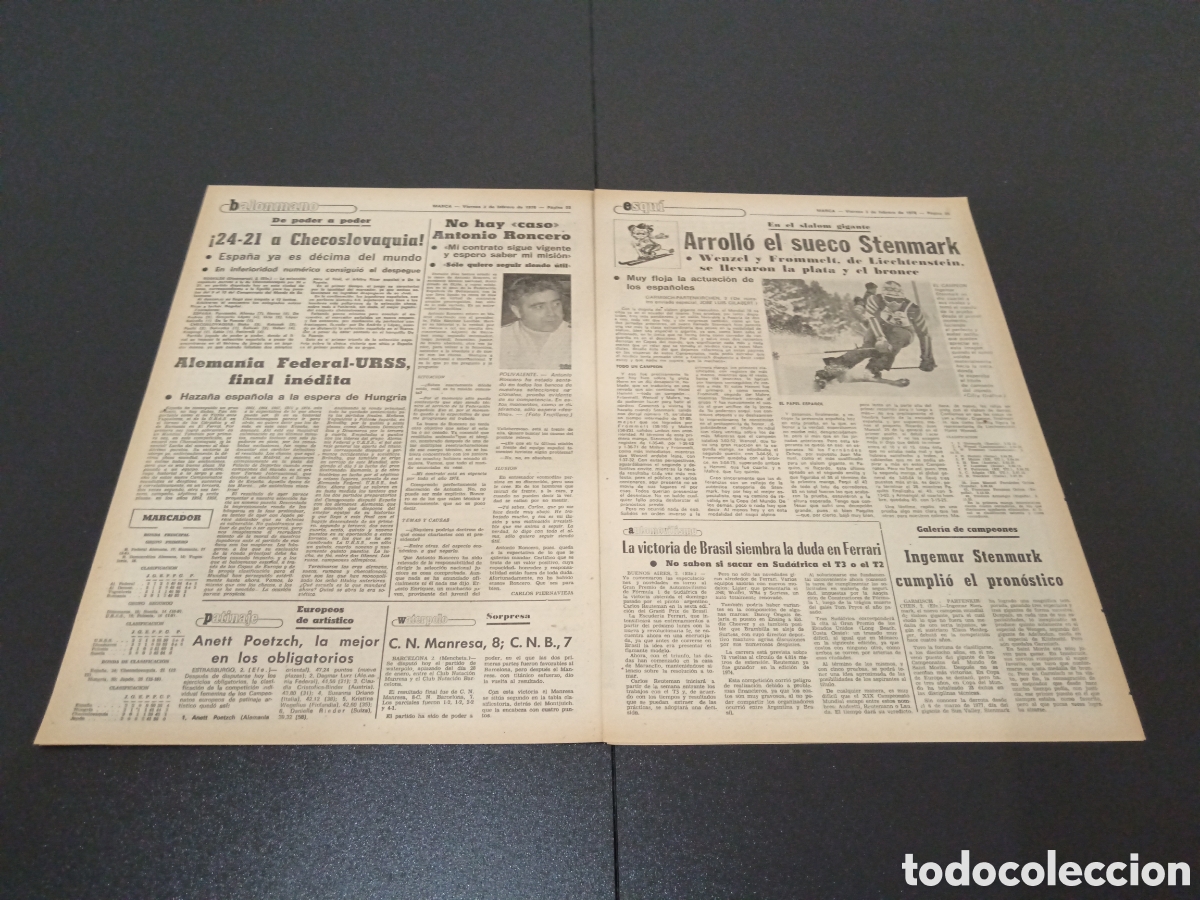 Coleccionismo deportivo: MARCA 03/02/1978 - Foto 3