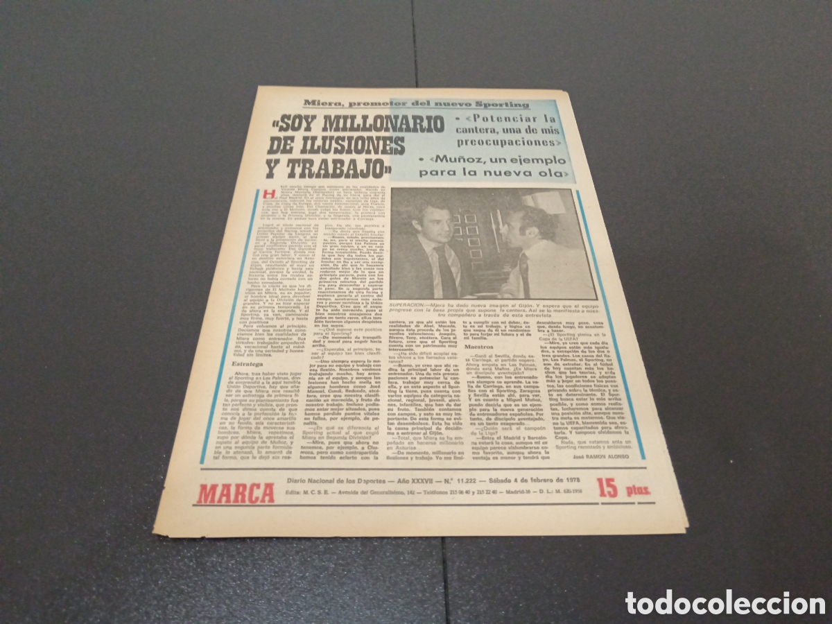 Coleccionismo deportivo: MARCA 04/02/1978 - Foto 4