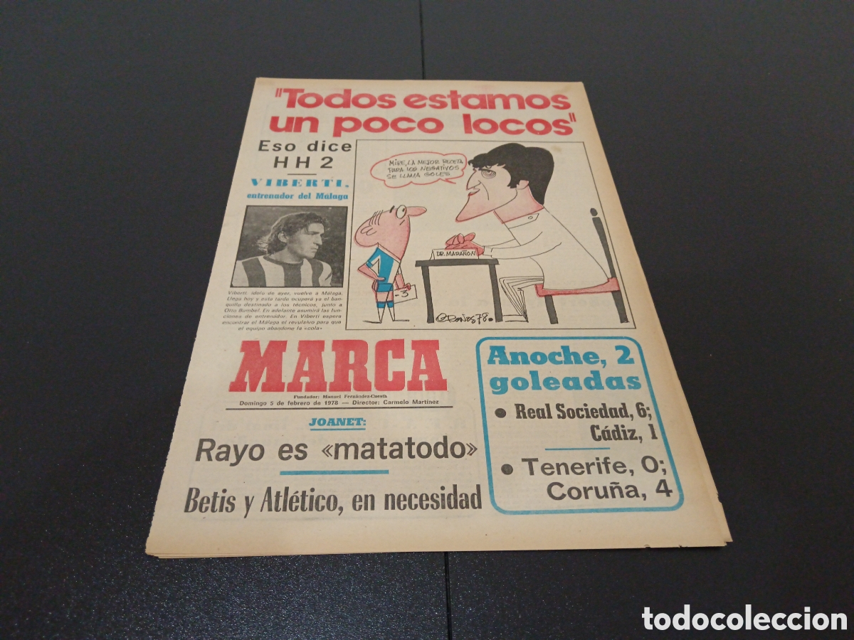 Coleccionismo deportivo: MARCA 05/02/1978 - Foto 1