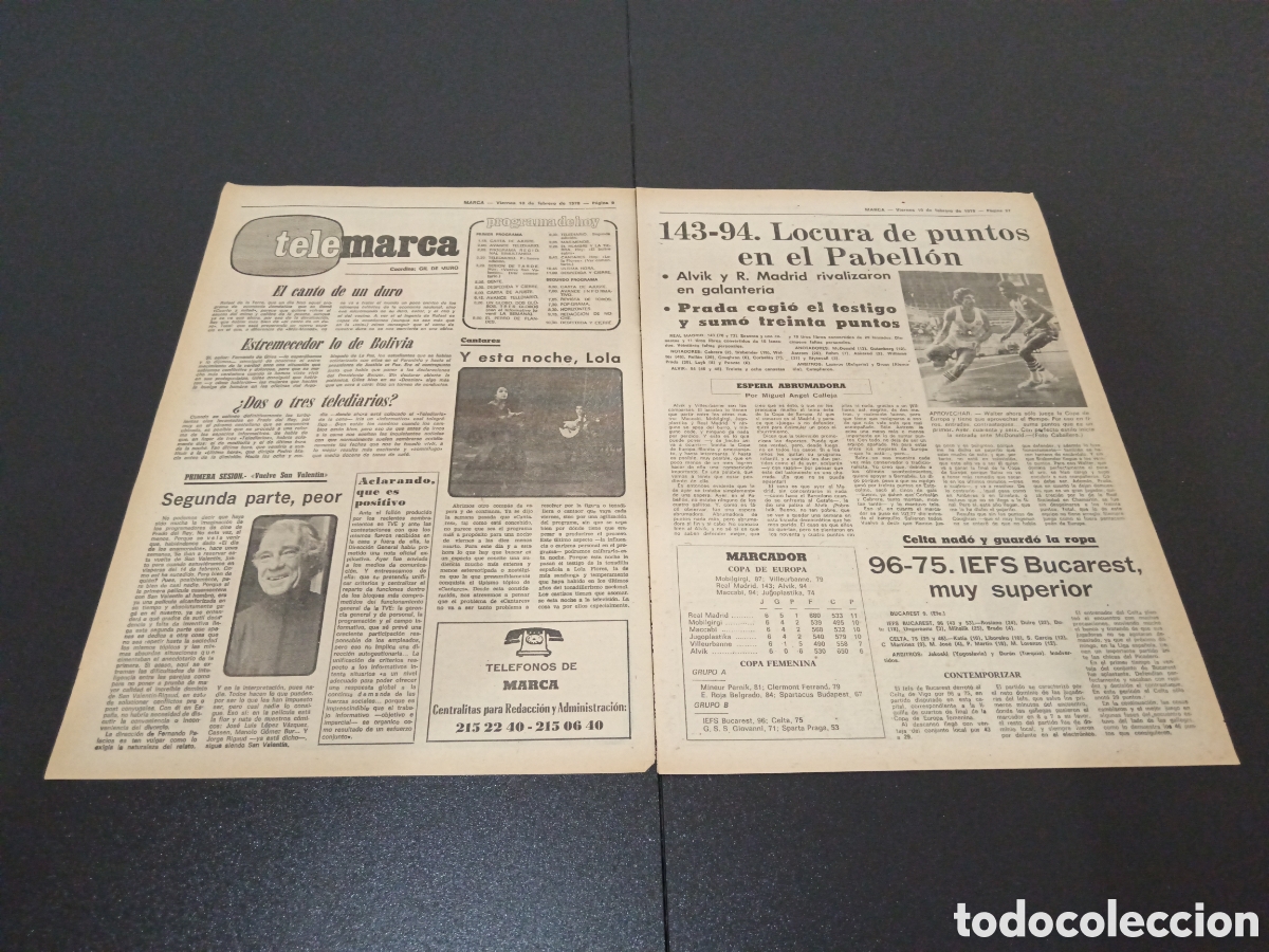 Coleccionismo deportivo: MARCA 10/02/1978 - Foto 2