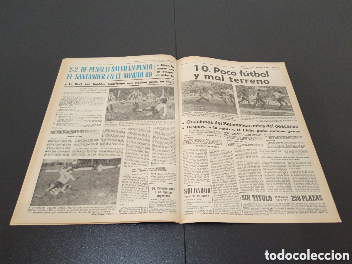 Coleccionismo deportivo: MARCA 13/02/1978 - Foto 8