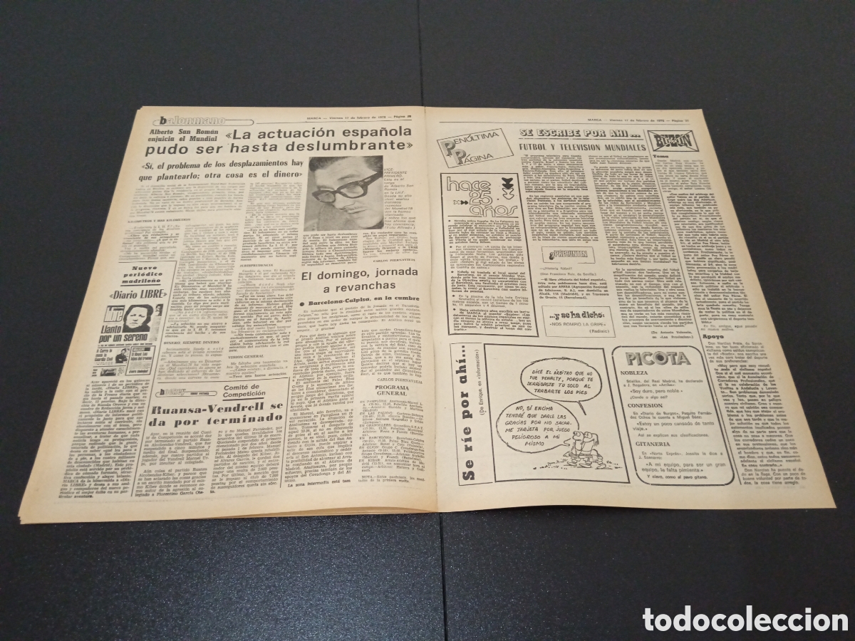 Coleccionismo deportivo: MARCA 17/02/1978 - Foto 5