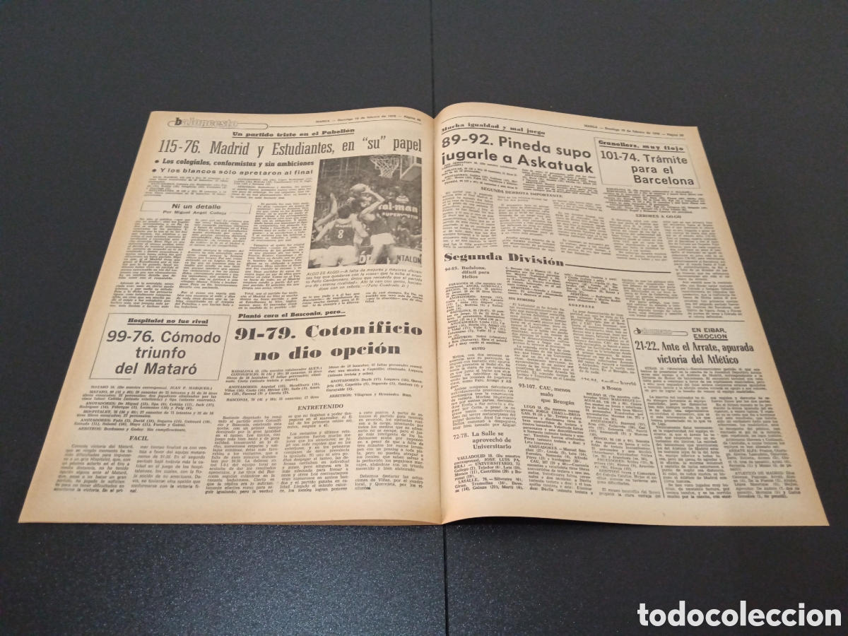 Coleccionismo deportivo: MARCA 19/02/1978 - Foto 9