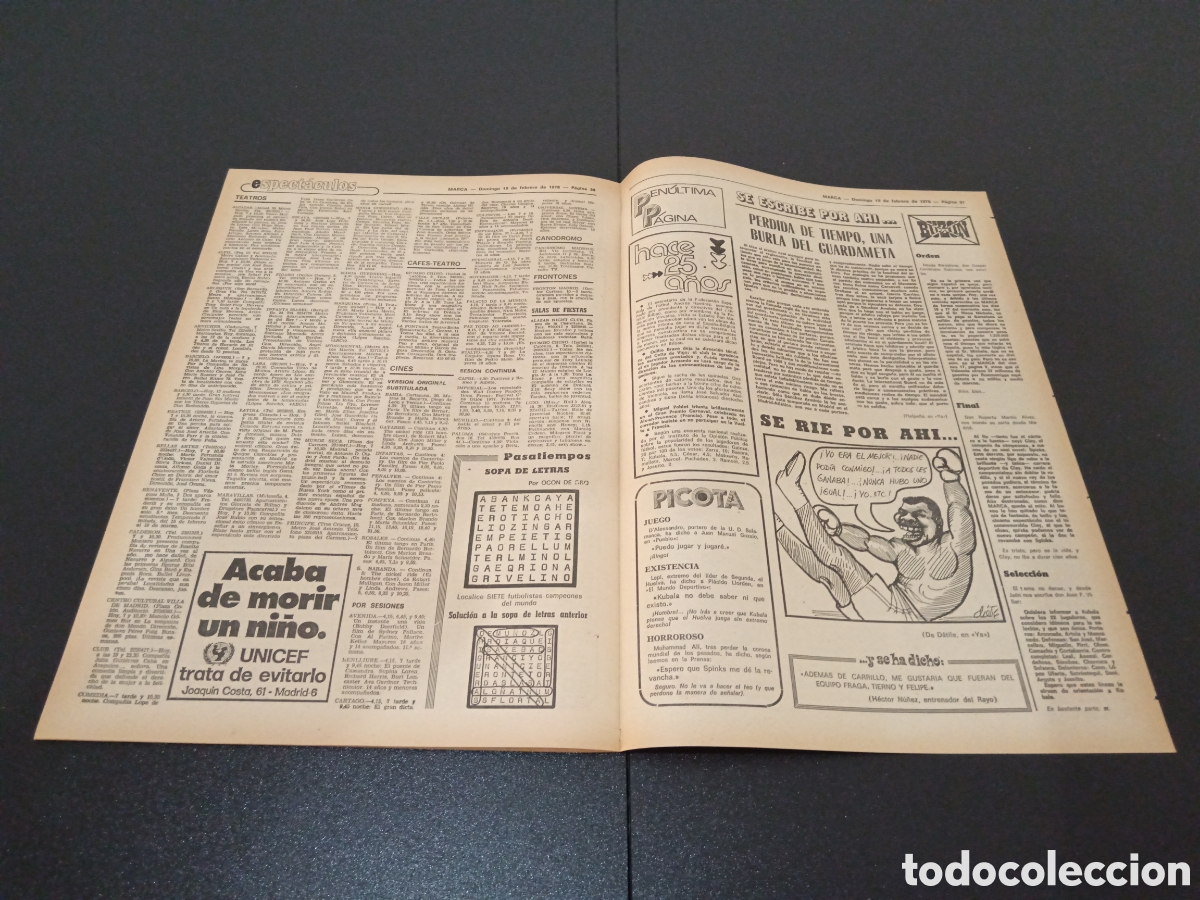Coleccionismo deportivo: MARCA 19/02/1978 - Foto 10