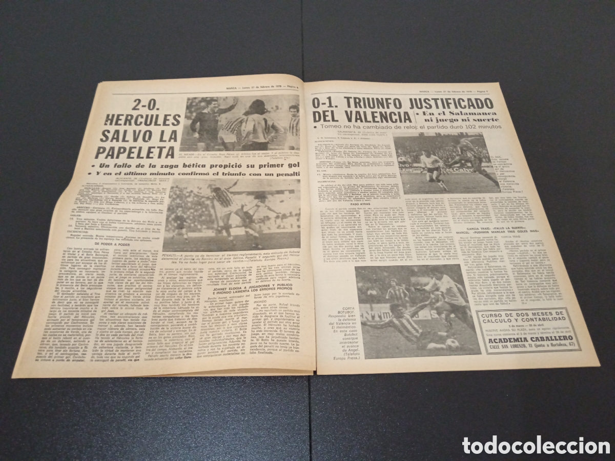 Coleccionismo deportivo: MARCA 27/02/1978 - Foto 4