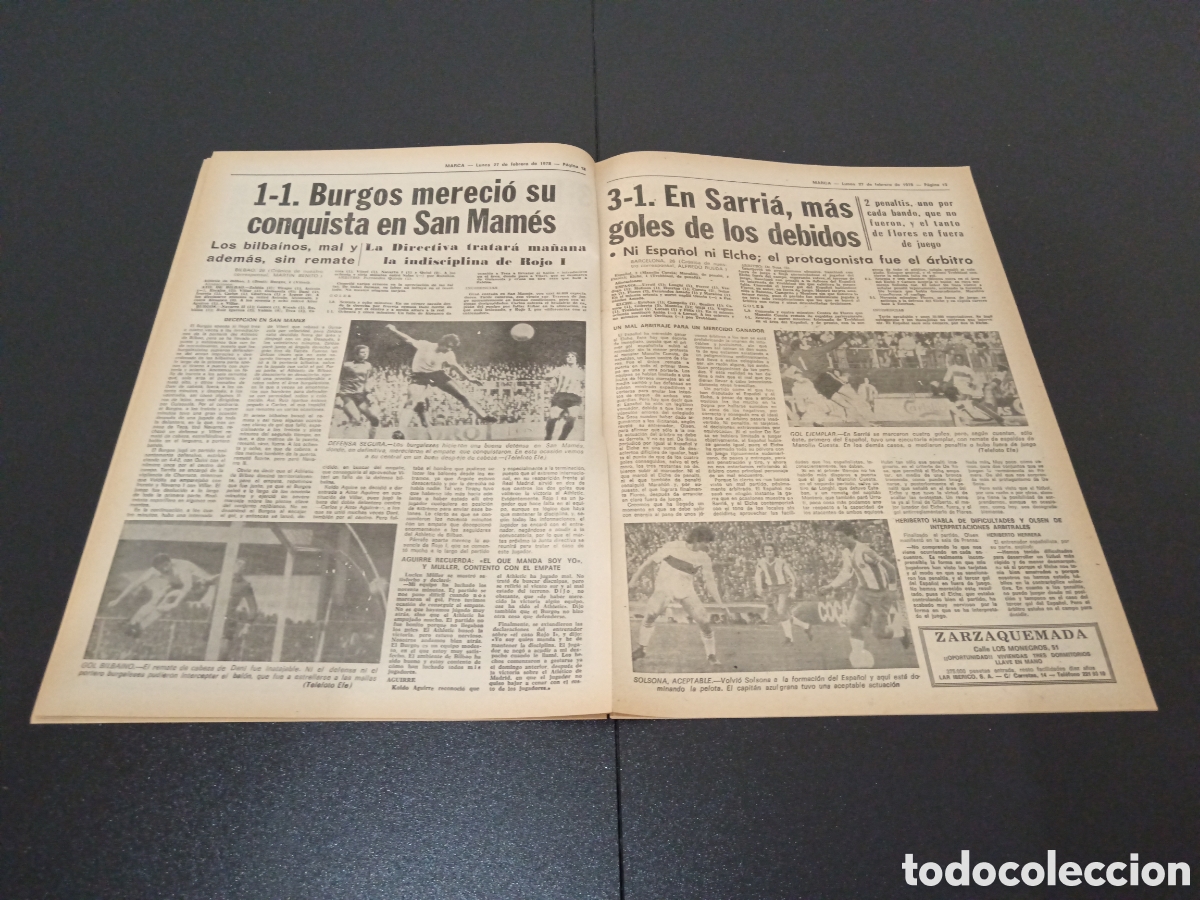 Coleccionismo deportivo: MARCA 27/02/1978 - Foto 7