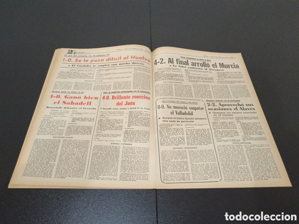 Coleccionismo deportivo: MARCA 27/02/1978 - Foto 9