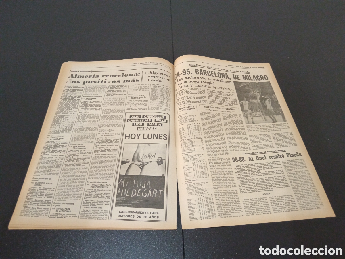 Coleccionismo deportivo: MARCA 27/02/1978 - Foto 14