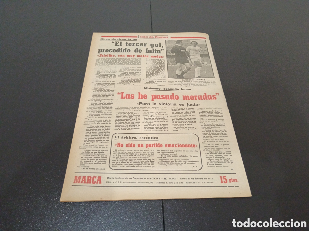 Coleccionismo deportivo: MARCA 27/02/1978 - Foto 16
